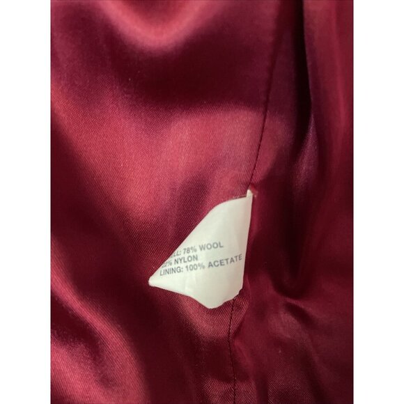 Womens Gap Red Toggle Coat Medium Wool Blend Fully Lined Classic Style Warm Oute - Picture 7 of 13